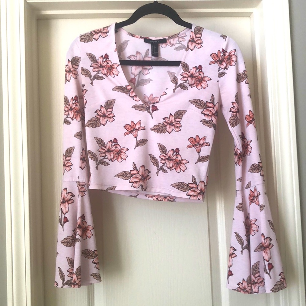 Boho Crop top with Bell sleeves